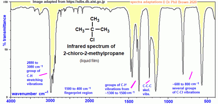 T pentyl chloride ir spectrum analysis