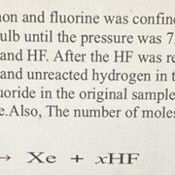 Given chegg compound xenon fluoride contains sample transcribed text show