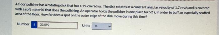 A floor polisher has a rotating disk