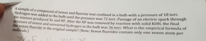 A sample of a compound of xenon and fluorine