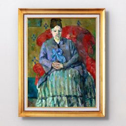 Madame cezanne in red armchair