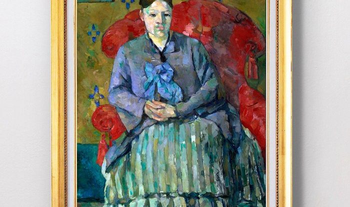 Madame cezanne in red armchair